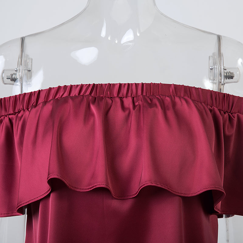 Bluza visinie, crop, cu volane, Abelone C10