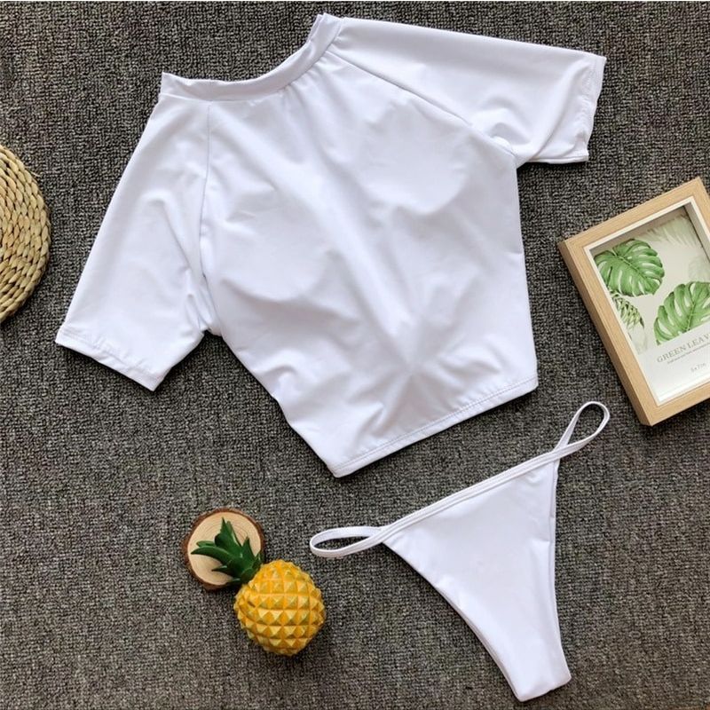 Costum de baie 2 piese, alb, Michelina C58