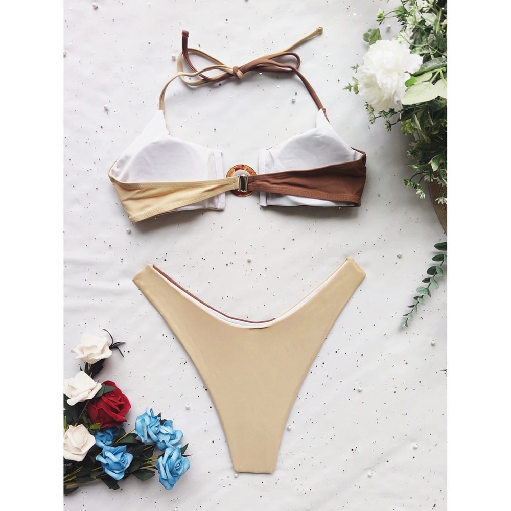 Costum de baie 2 piese, bej, Chiara C36 OUT