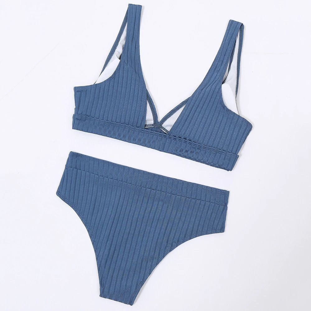 Costum de baie 2 piese, bleu, Marisol C56