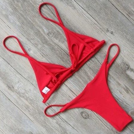 Costum de baie 2 piese, rosu, Marlice C57