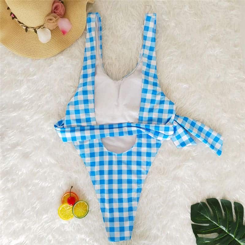 Costum de baie intreg, bleu, Elona C33