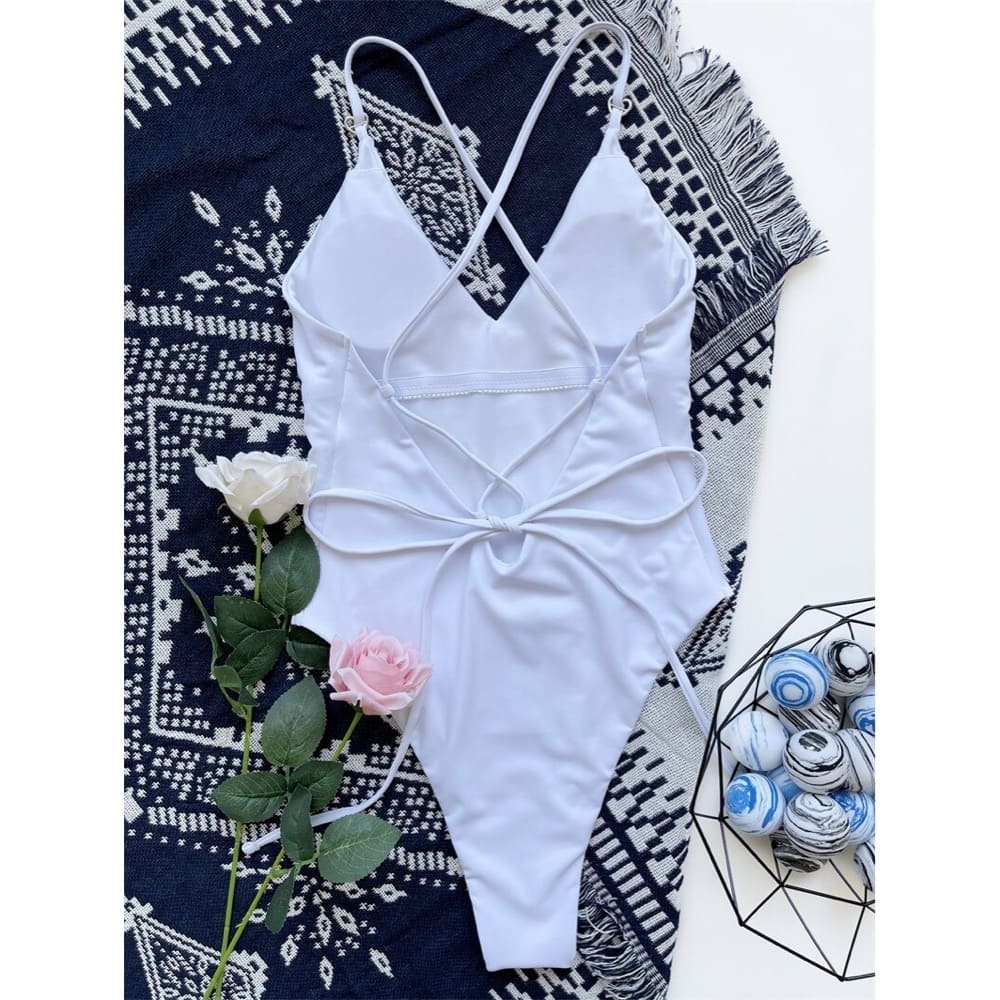 Costum de baie intreg, alb, Ditha C32