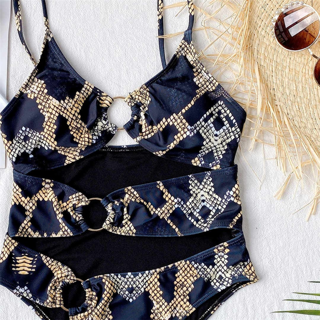 Costum de baie intreg, negru, Lianna C46