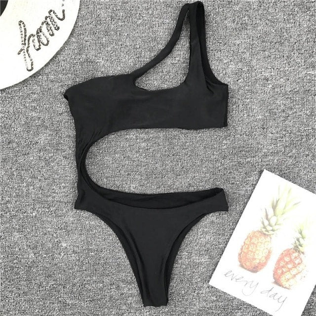 Costum de baie intreg, negru, Lizbet C52 OUT