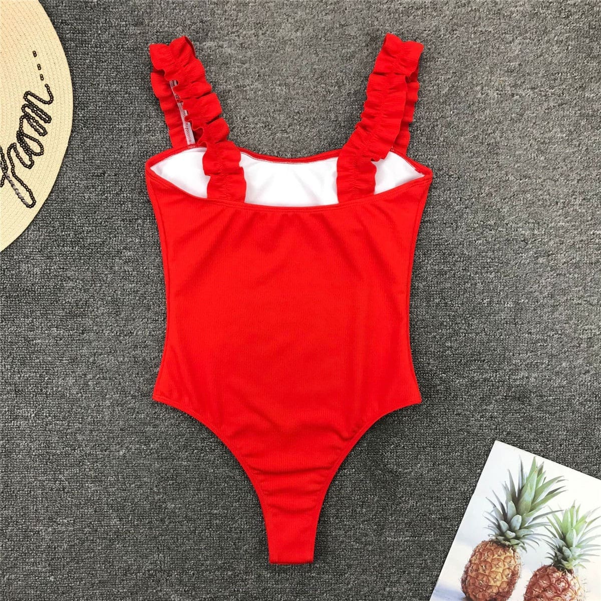 Costum de baie intreg, rosu, Lilliane C54