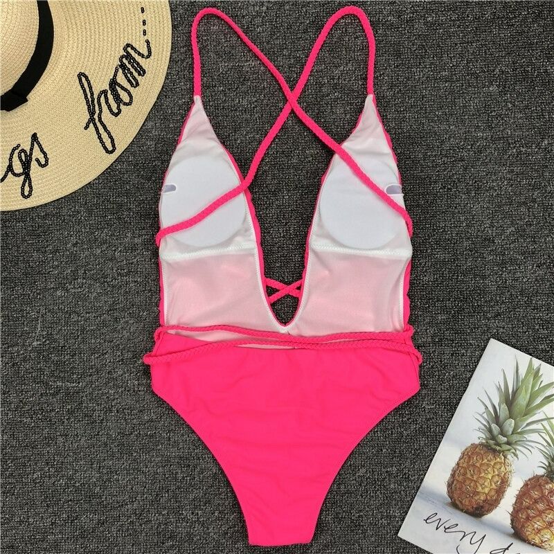 Costum de baie intreg, roz, Mimi C30