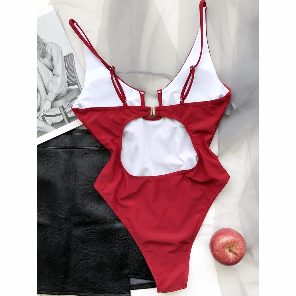 Costum de baie intreg, visiniu, Cynthia C50