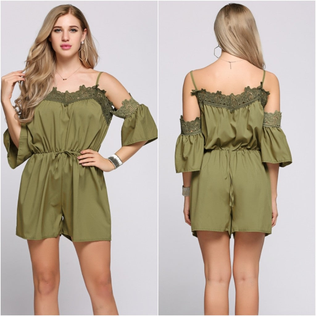 Salopeta khaki, cu umerii goi, Allis C6