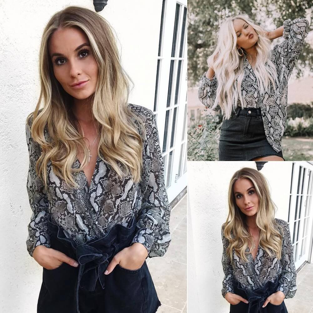 Bluza gri, animal print, Janin C11