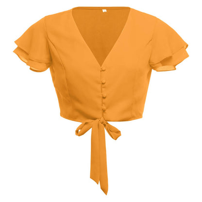 Bluza galbena, crop, Jannette C10