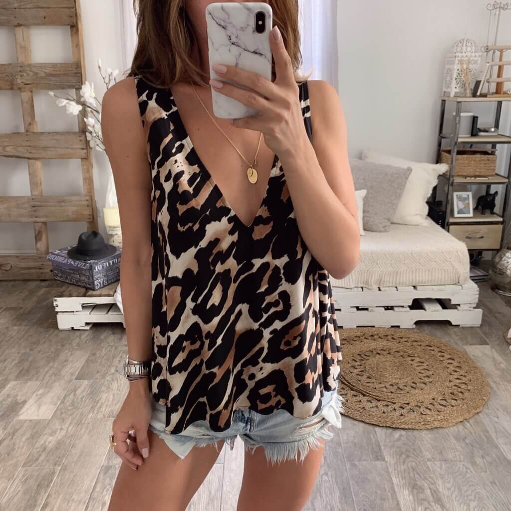 Bluza bej, animal print, Jella C7