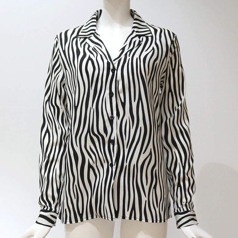 Bluza alba, animal print, Jeremine C11