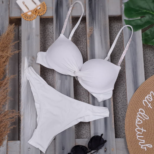 Costum de baie 2 piese, alb, Emma C44