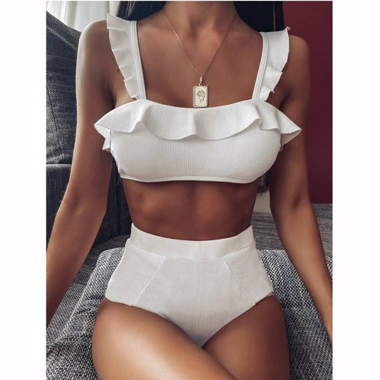Costum de baie 2 piese, alb, Kathy OUT
