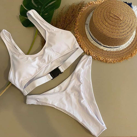 Costum de baie 2 piese, alb, Kennie C35
