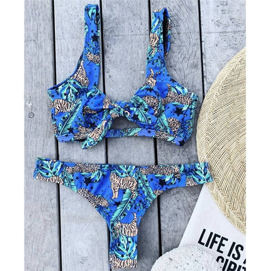 Costum de baie 2 piese, albastru, Kaja C36