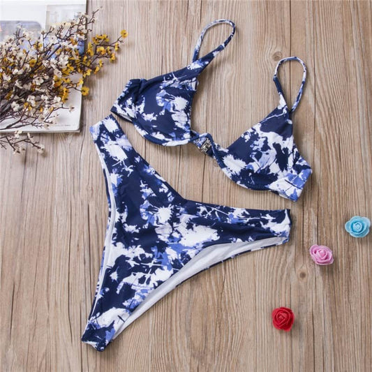 Costum de baie 2 piese, albastru, Kett C31