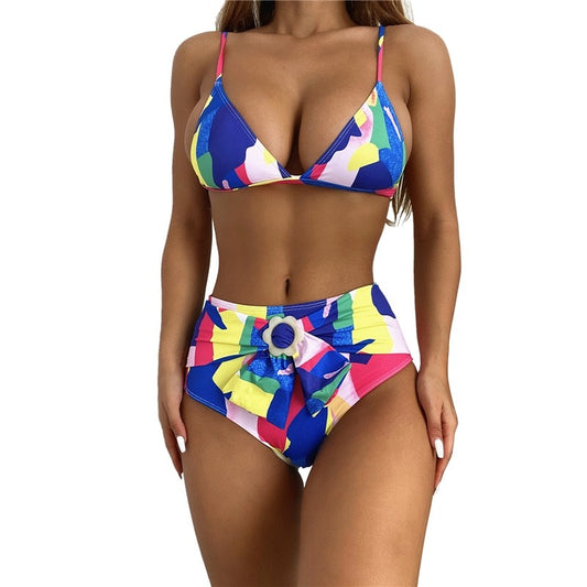 Costum de baie 2 piese, albastru, Lucienne C40