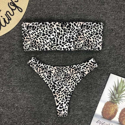 Costum de baie 2 piese, animal print, Katinka C39