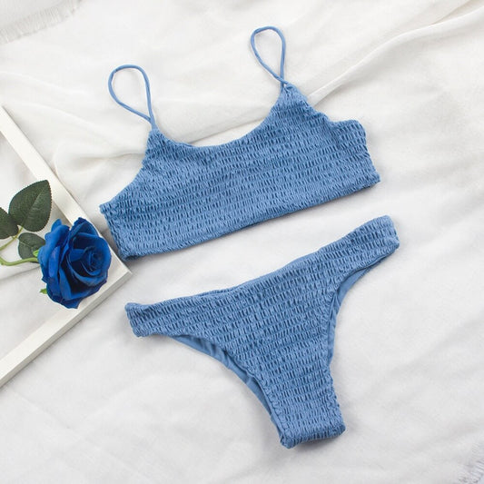 Costum de baie 2 piese, bleu, Jullie C39