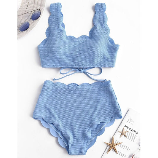 Costum de baie 2 piese, bleu, Kyla