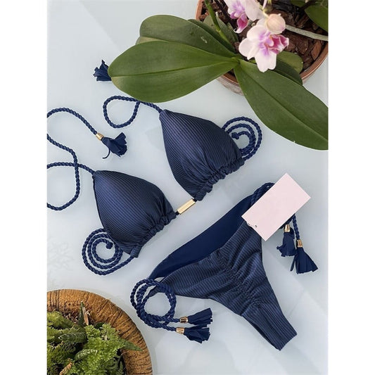 Costum de baie 2 piese, bleumarin, Didda C42