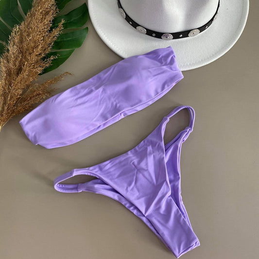 Costum de baie 2 piese, mov, Kirstine