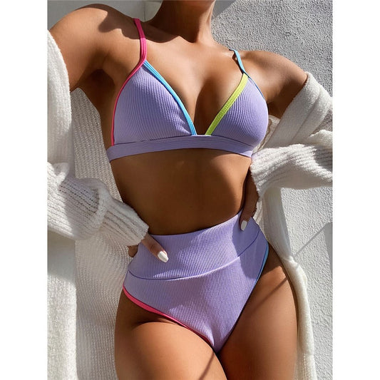 Costum de baie 2 piese, mov, Neva C46
