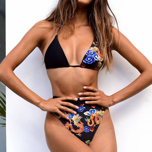 Costum de baie 2 piese, negru, Karolyne C43 OUT