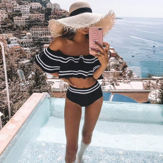 Costum de baie 2 piese, negru, Ketti OUT