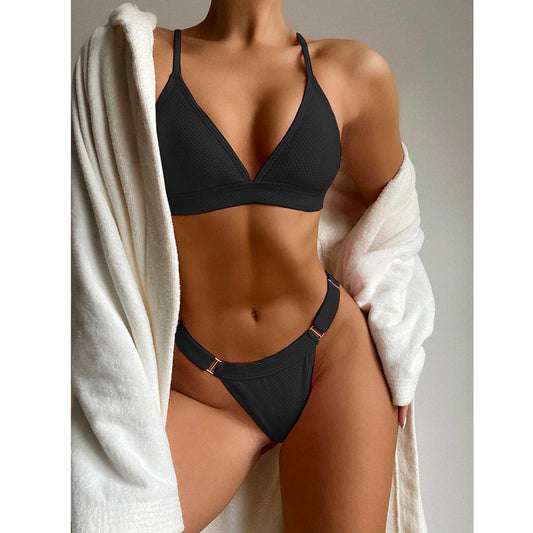 Costum de baie 2 piese, negru, Lenny C44