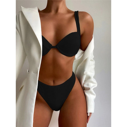 Costum de baie 2 piese, negru, Ninka C48