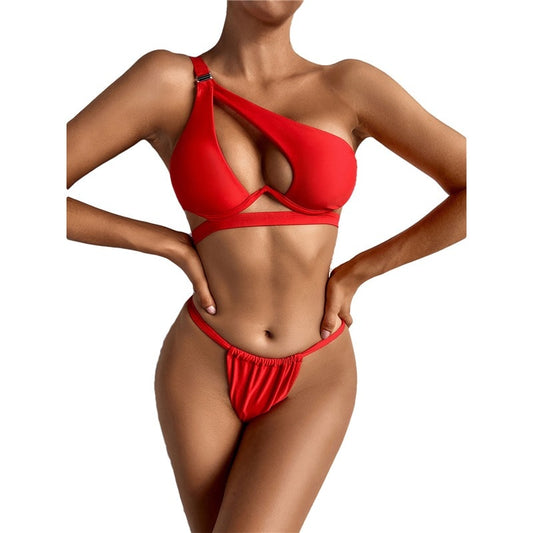Costum de baie 2 piese, rosu, Luciane C41