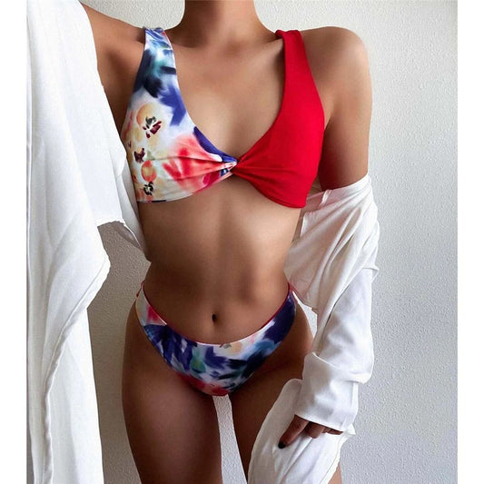 Costum de baie 2 piese, rosu, Naina C37