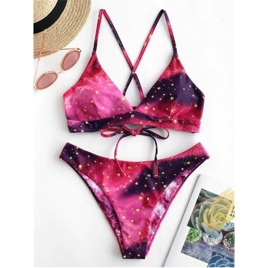 Costum de baie 2 piese, roz, Kala C39