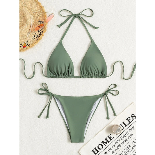 Costum de baie 2 piese, verde, Ireen C35