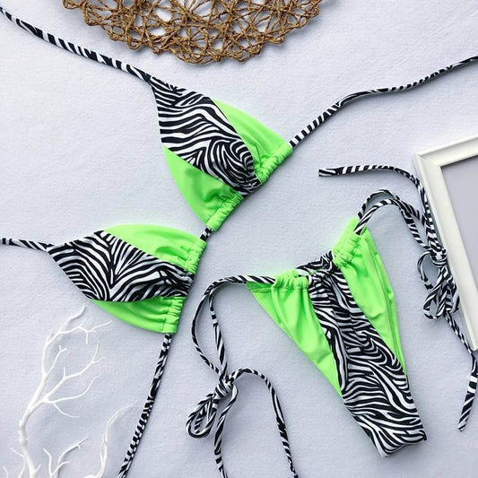Costum de baie 2 piese, verde, Kaisa OUT