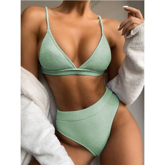Costum de baie 2 piese, verde, Karren C48