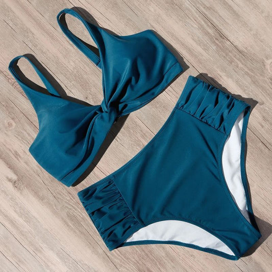 Costum de baie 2 piese, verde, Metea C57