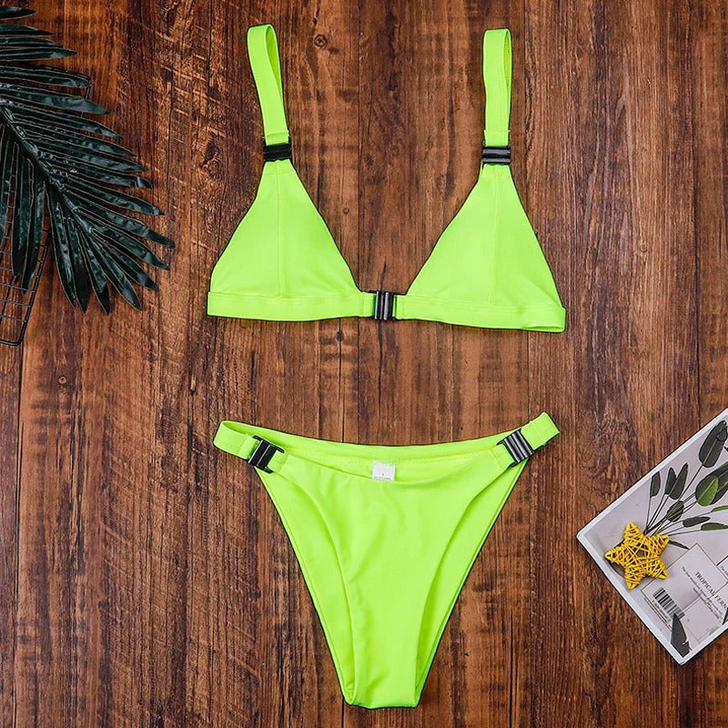 Costum de baie 2 piese, verde neon, Lennie C40