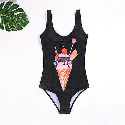 Costum de baie, intreg, desen inghetata, Arja C31