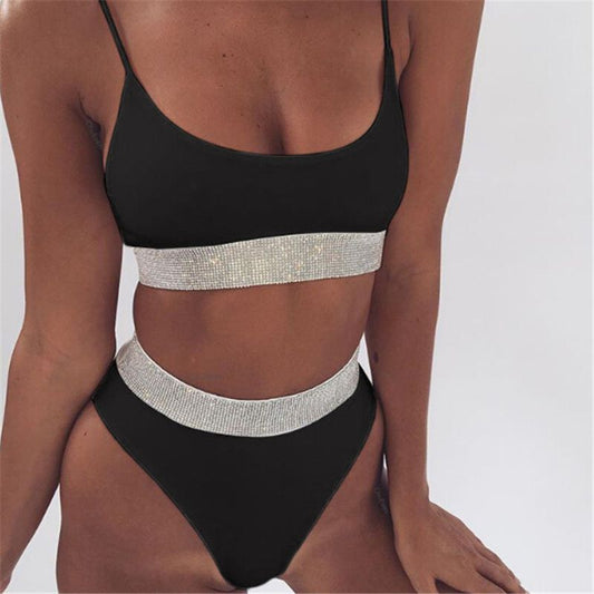 Costum de baie 2 piese, negru, Bendikte