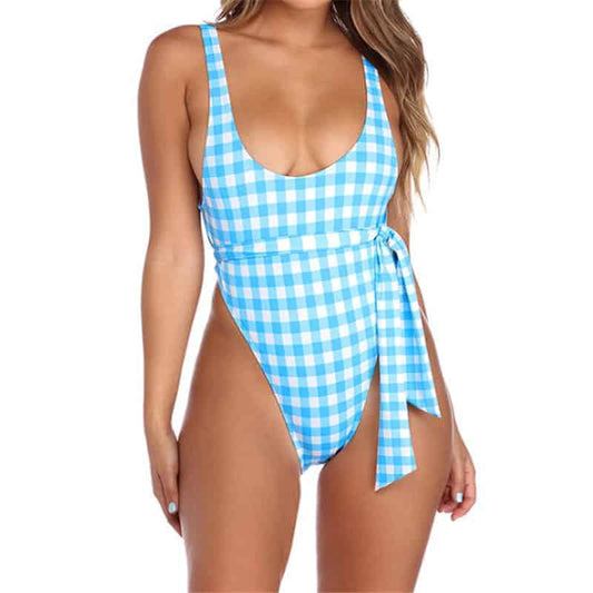 Costum de baie intreg, bleu, Elona C33