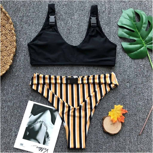Costum de baie 2 piese, negru, Erika C41