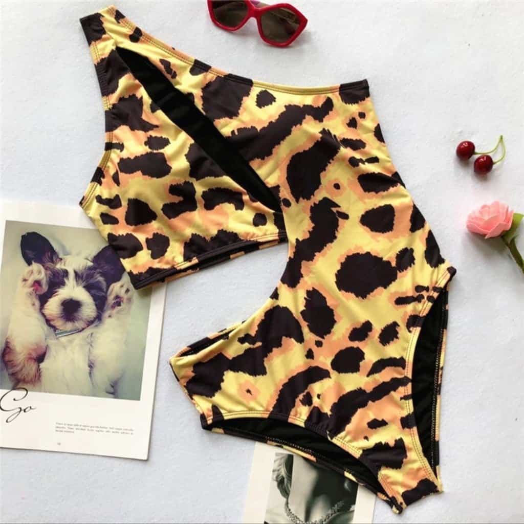 Costum de baie intreg, animal print, Estelle C47