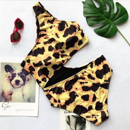 Costum de baie intreg, animal print, Estelle C47