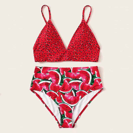 Costum de baie 2 piese, pepepe rosu, Hedy C56 OUT