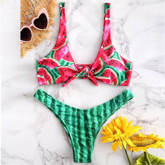 Costum de baie 2 piese, pepene, roz, Hege C58