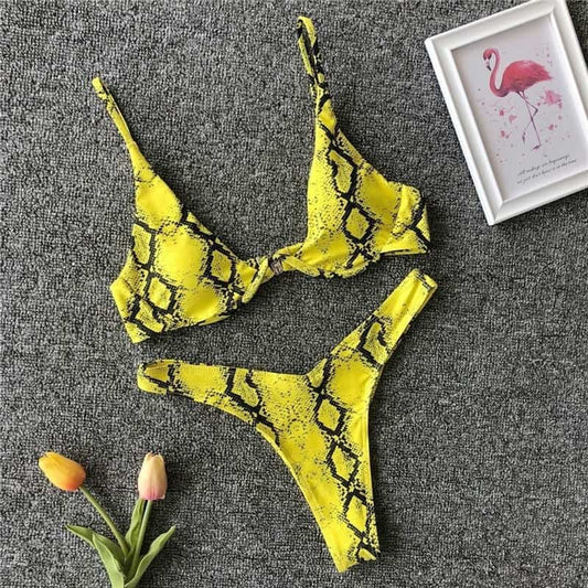 Costum de baie 2 piese, galben, Helen C42